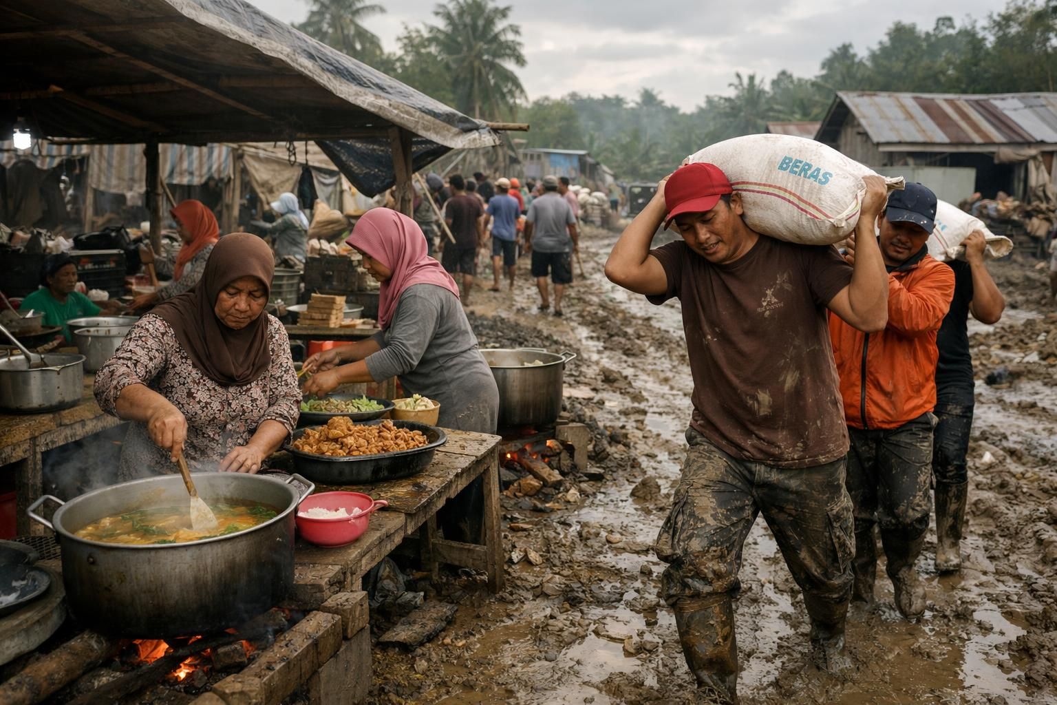 menjelajahi solidaritas komunitas di sumatra setelah banjir besar dan bagaimana peristiwa ini memperkuat budaya gotong royong di masyarakat setempat.