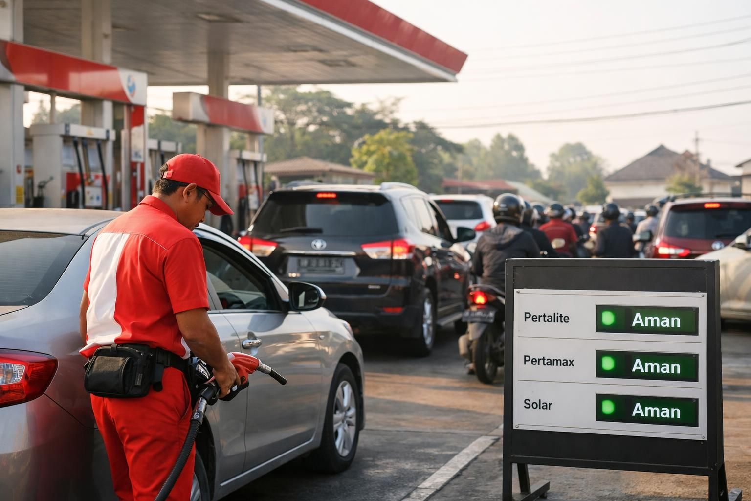 bahlil mengimbau warga untuk menggunakan bbm secukupnya dan menghindari panic buying demi kelancaran pasokan dan kestabilan harga.