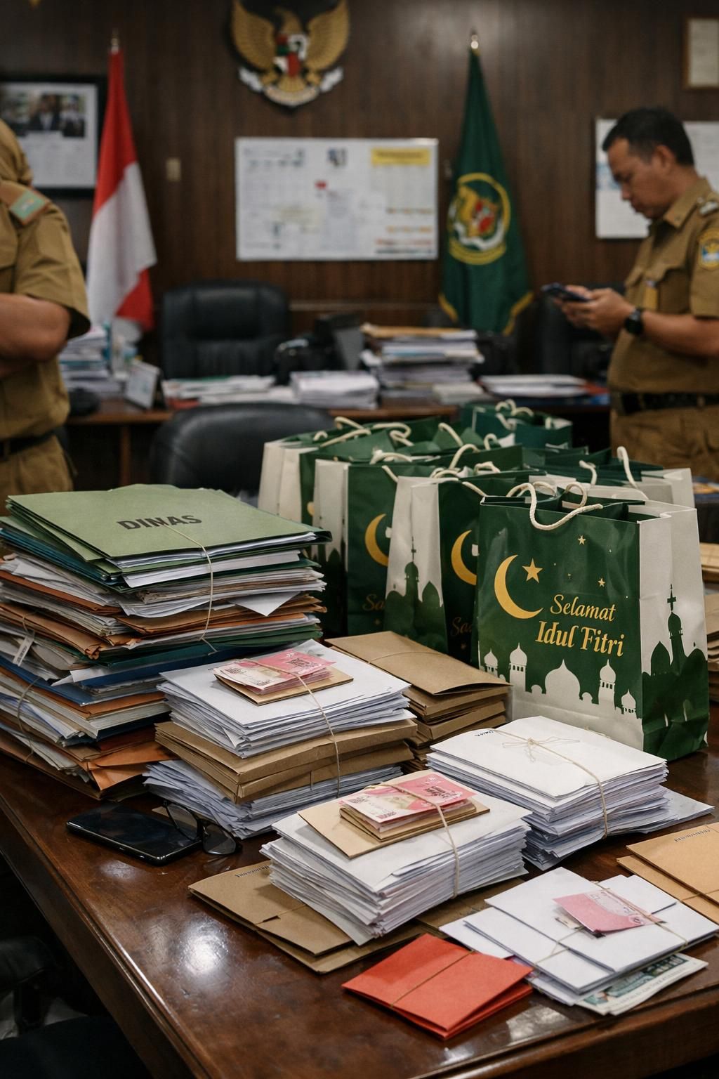 mengungkap fakta ott bupati cilacap terkait pemerasan skpd untuk thr lebaran, sebuah laporan eksklusif dari kompas.com yang mengungkap korupsi dan penyalahgunaan jabatan.
