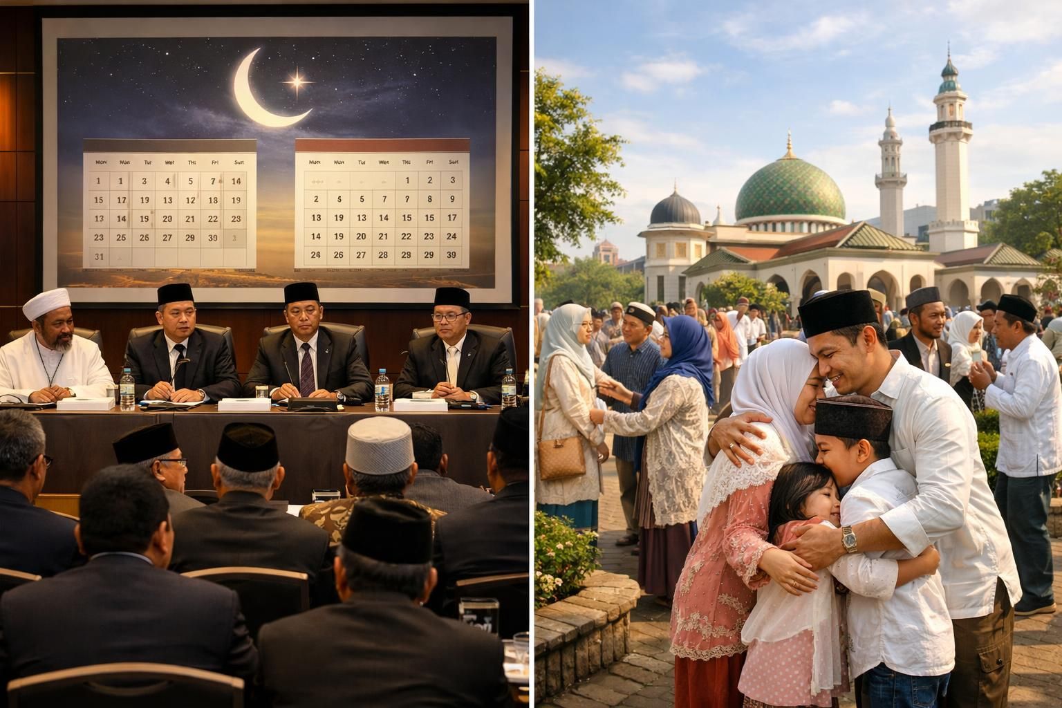 pemerintah menetapkan 1 syawal 1447 h jatuh pada 21 maret 2026 berdasarkan hasil sidang isbat. simak implikasi lebaran idul fitri 2026 bagi masyarakat, liputan dari universitas negeri surabaya.