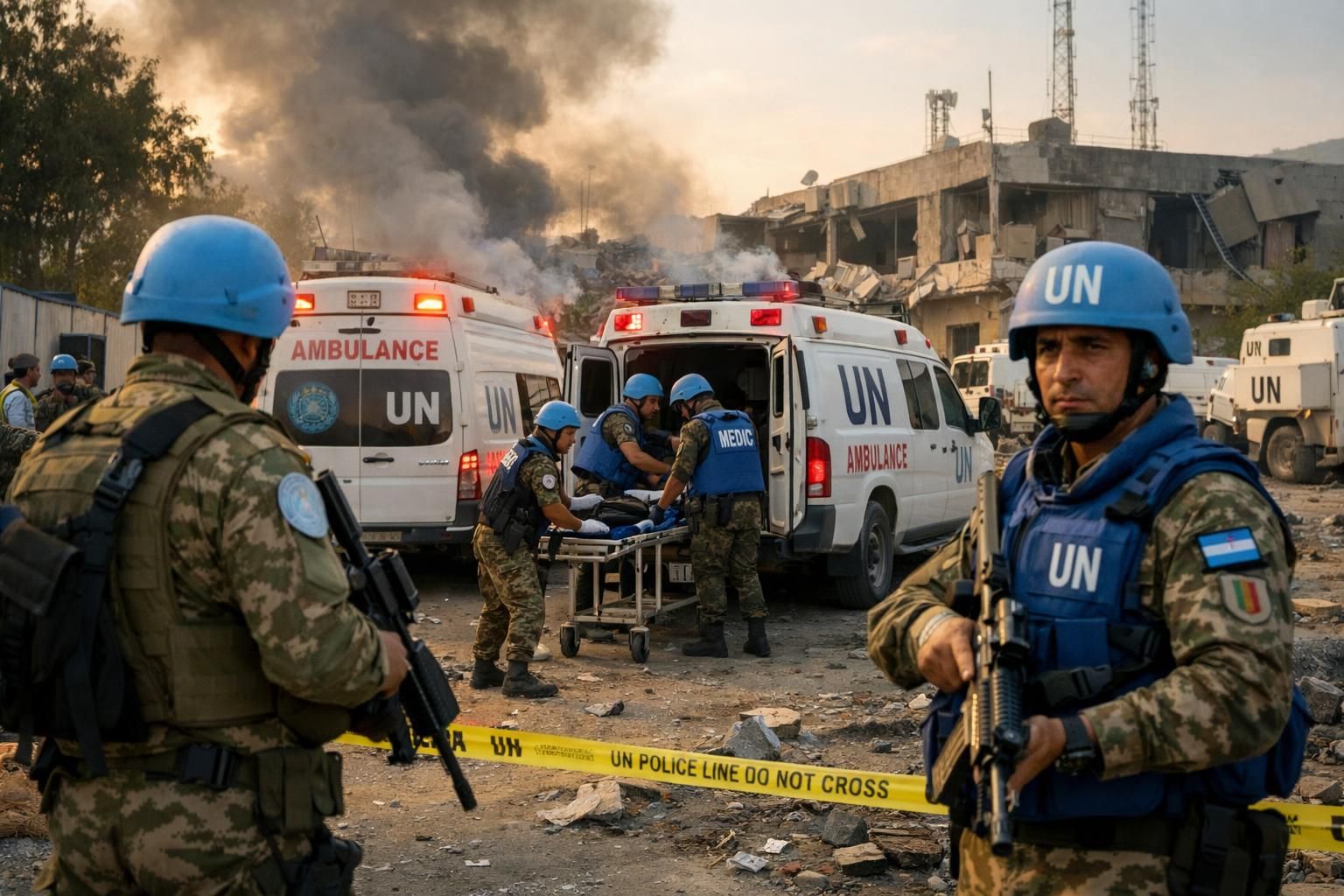 tiga anggota tni terluka akibat ledakan di markas pbb lebanon, menggambarkan situasi keamanan yang memburuk di wilayah tersebut.
