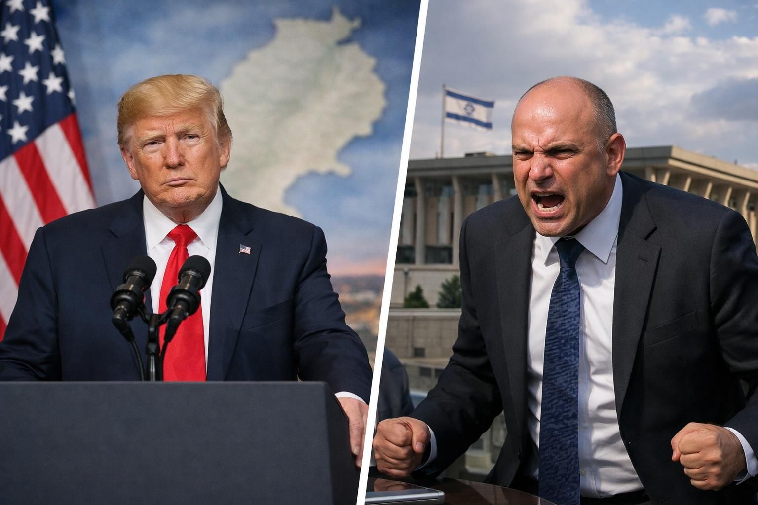 trump mengumumkan gencatan senjata di lebanon, sementara menteri israel menunjukkan reaksi geram terhadap keputusan tersebut.