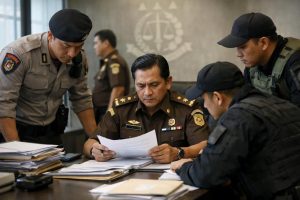 ulasan terkait dasar hukum pemeriksaan febrie oleh kejaksaan agung setelah diterbitkannya surat perintah penyidikan (sprindik) baru, disajikan oleh detiknews.
