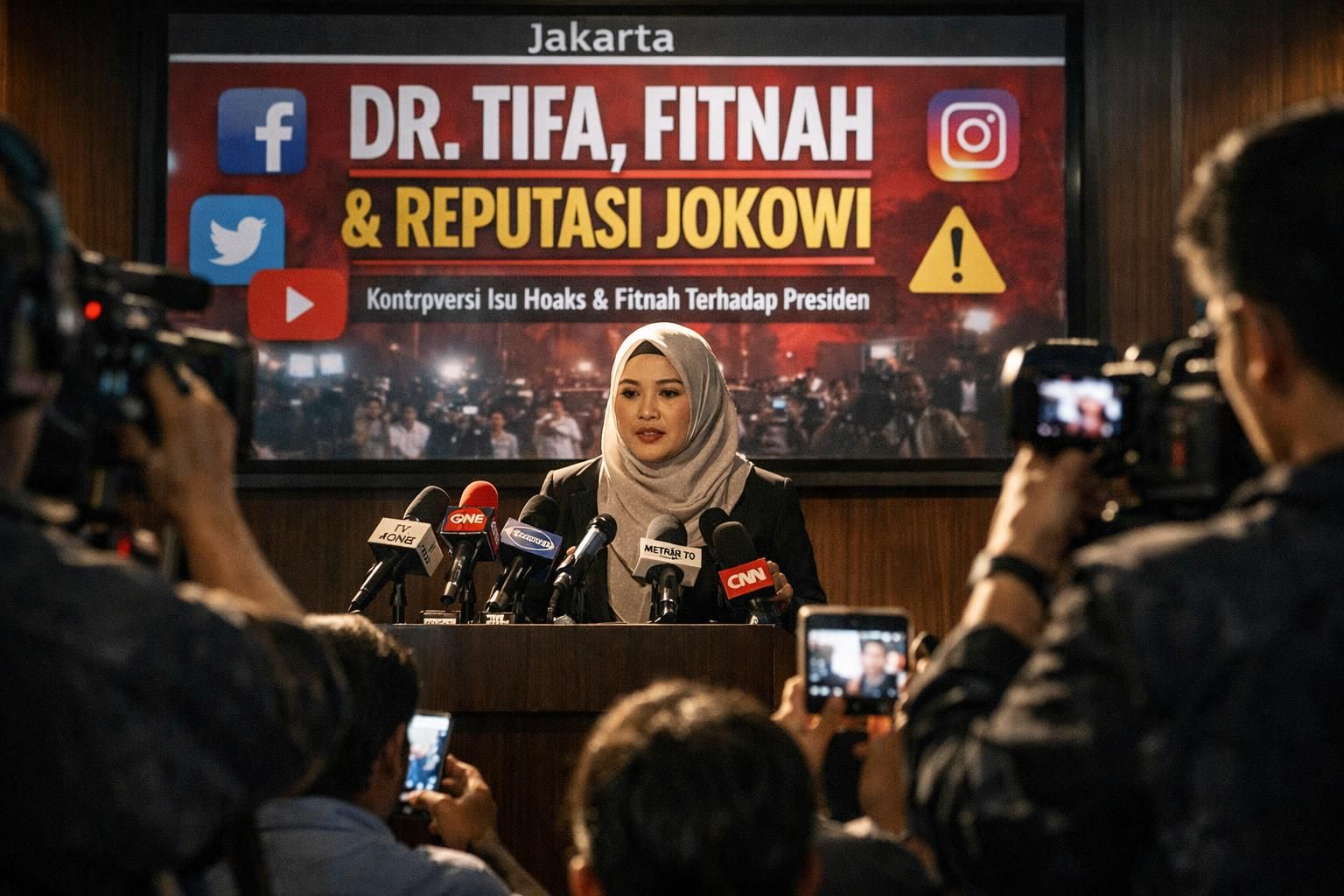 dr. tifa dituduh menyebarkan fitnah dan merusak reputasi presiden jokowi, memicu perdebatan sengit di detiknews.