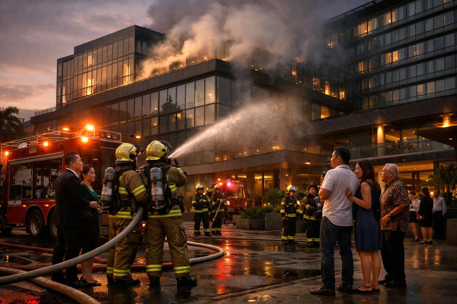 kebakaran di hotel pullman berhasil dipadamkan. diduga penyebabnya korsleting listrik. simak berita selengkapnya di detiknews.